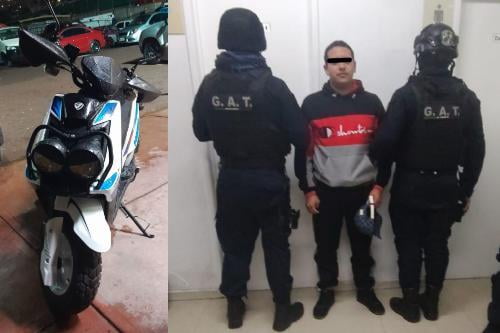 Detienen a probable "motorratón" en Toluca